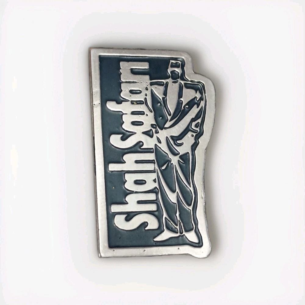 Shah Safari Black Silver Seattle Washington Men Clothing Store Lapel Pin Vintage